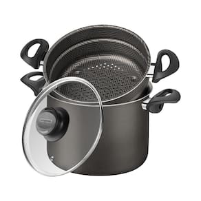 Cozi-vapore tramontina antiaderente loreto 22cm cinza