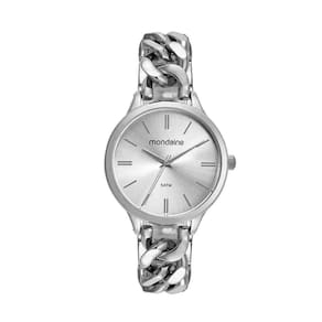 Relógio mondaine prata feminino analógico 32591l0mvnm2 4,0cm