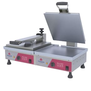 Grill Elétrica Dupla Progás 88cm Chapa de Alumínio 127V PRA-45E DUPLA
