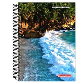 Caderno espiral capa dura universitário 10 matérias- kit 3un
