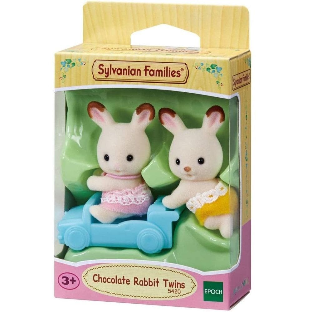 Sylvanian families figura gemeos coelho chocolate epoch 5420
