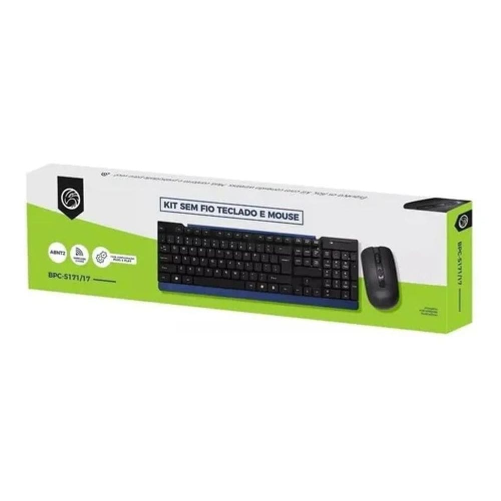 Kit teclado e mouse sem fio