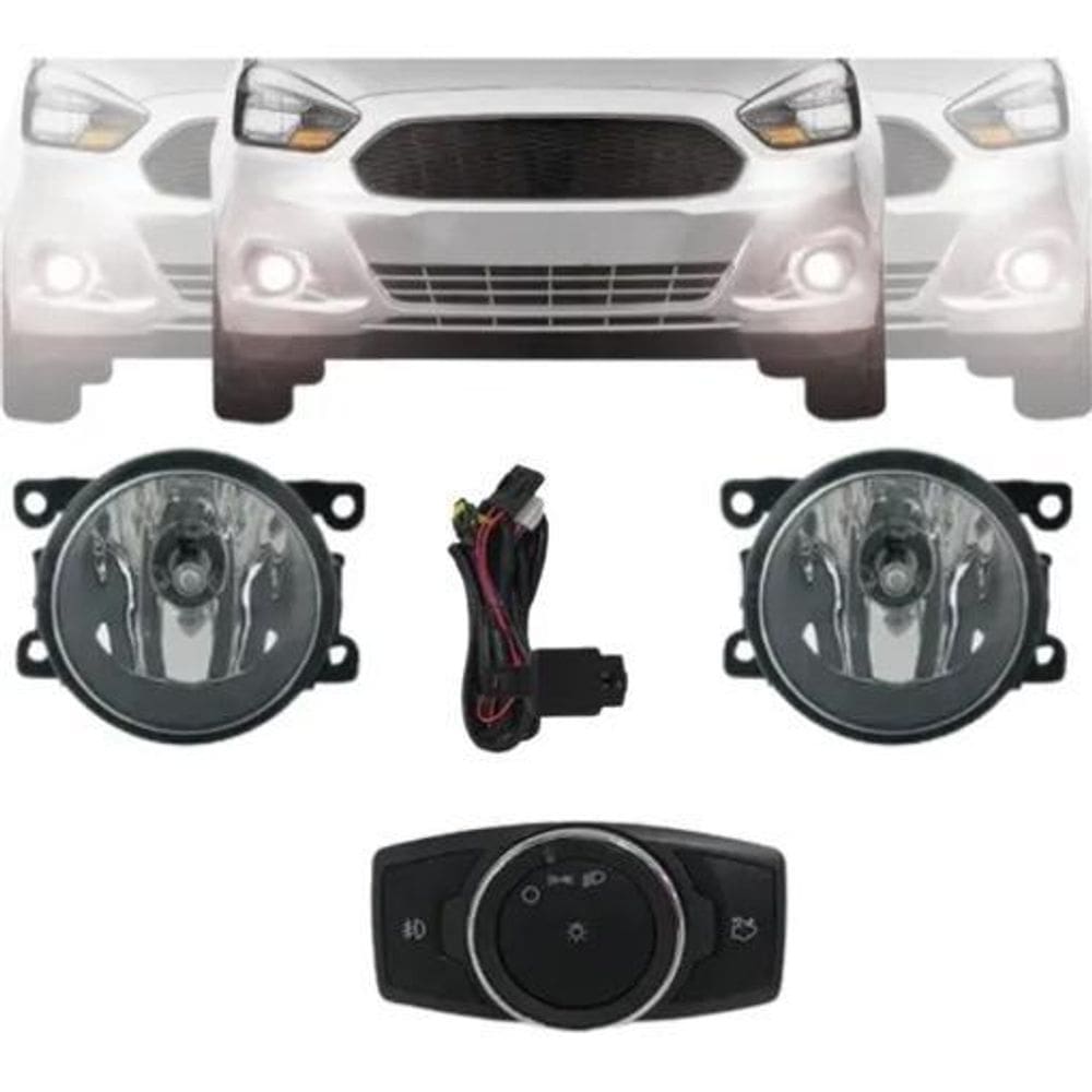 Kit farol de milha neblina ford novo ka 2019 2020