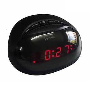 Radio relogio despertador herweg alarme am/fm musica bivolt