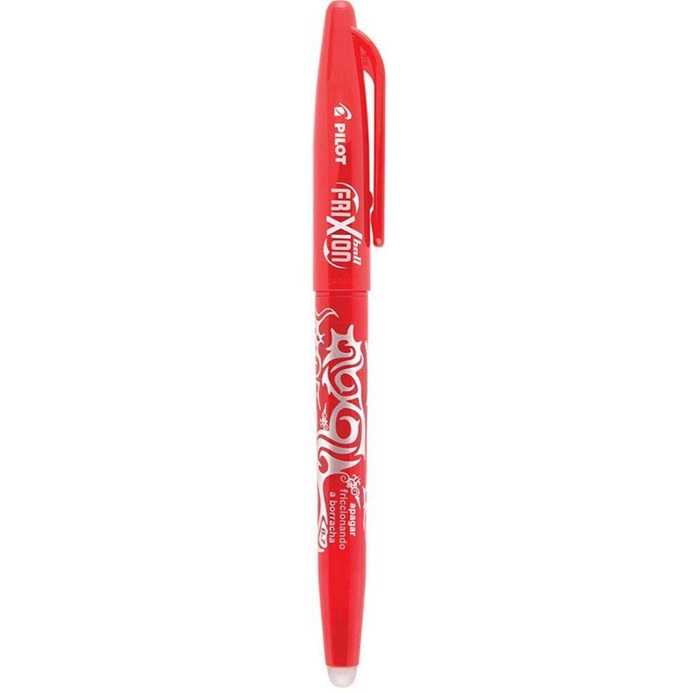 Caneta pilot frixion 0.7mm vermelha escreve e apaga