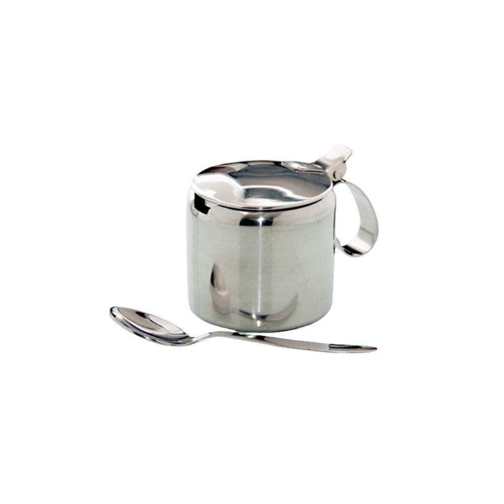 Açucareiro Com Tampa E Colher Inox 300 Ml