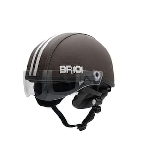 Capacete coquinho br 101 café cristal g - scooter/bike