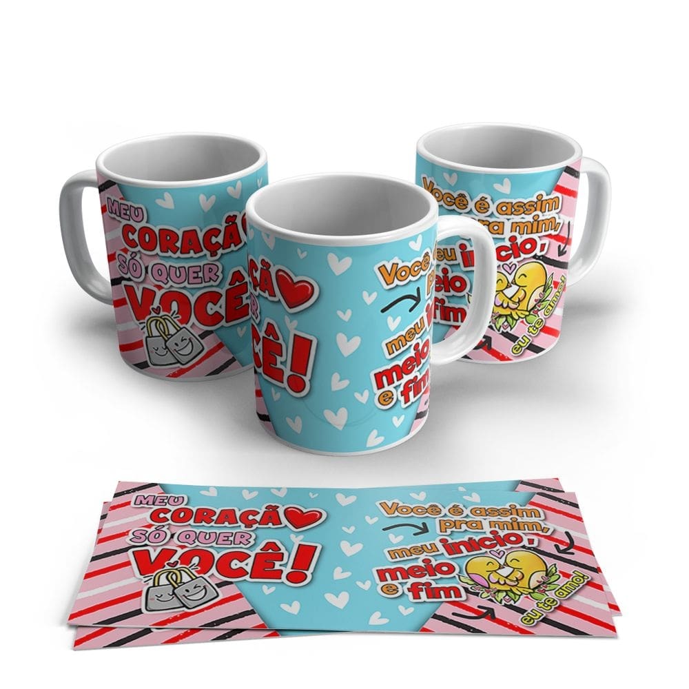 Caneca de Porcelana Dia dos Namorados Modelo 24