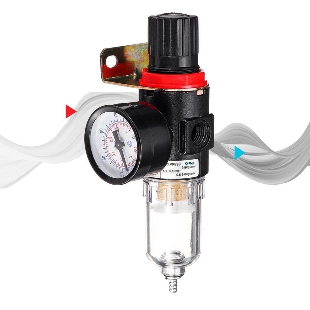 Filtro regulador ar compressor 1/4 motomil com manometro