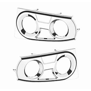 Par moldura farol auxiliar iveco stralis hi-way ap cromado