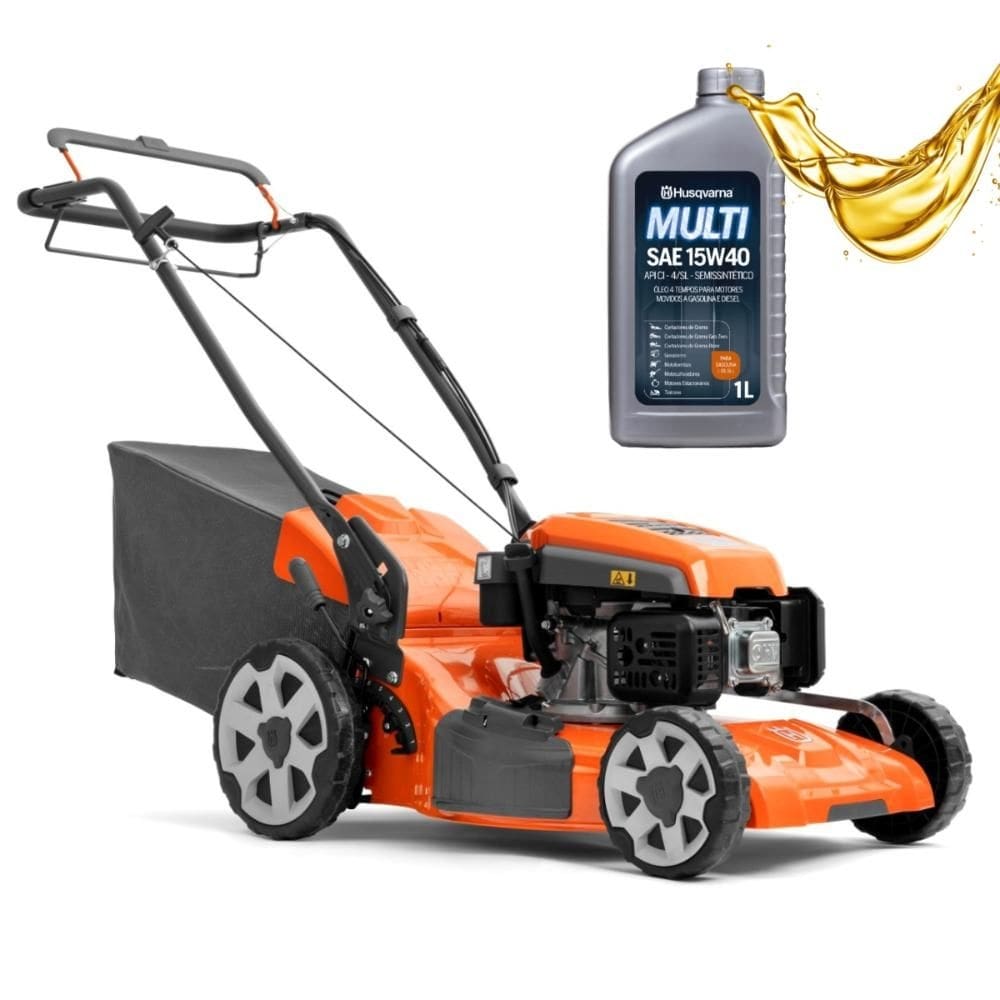 Cortador de Grama Gasolina Husqvarna LC151S Tracionado 4 Tempos