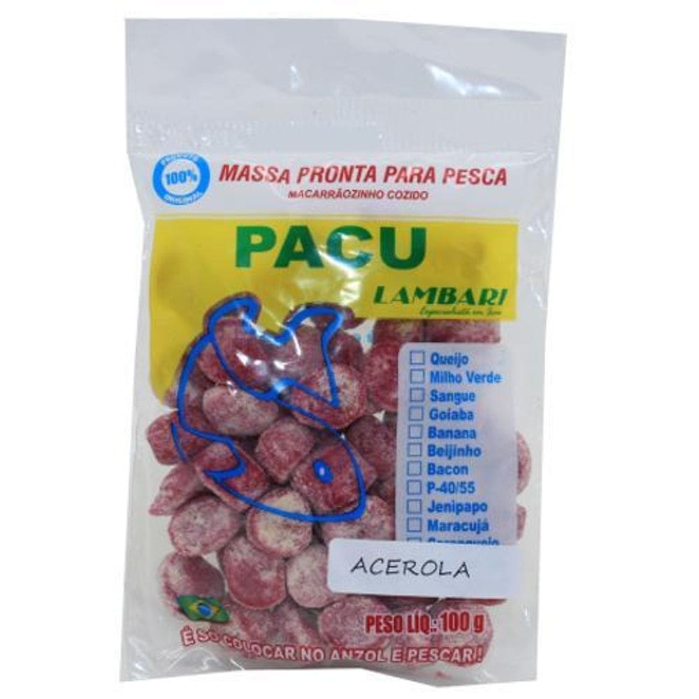 Massa Pesca Pronta Sabor Acerola Pacu Pesqueiro Rio Lago