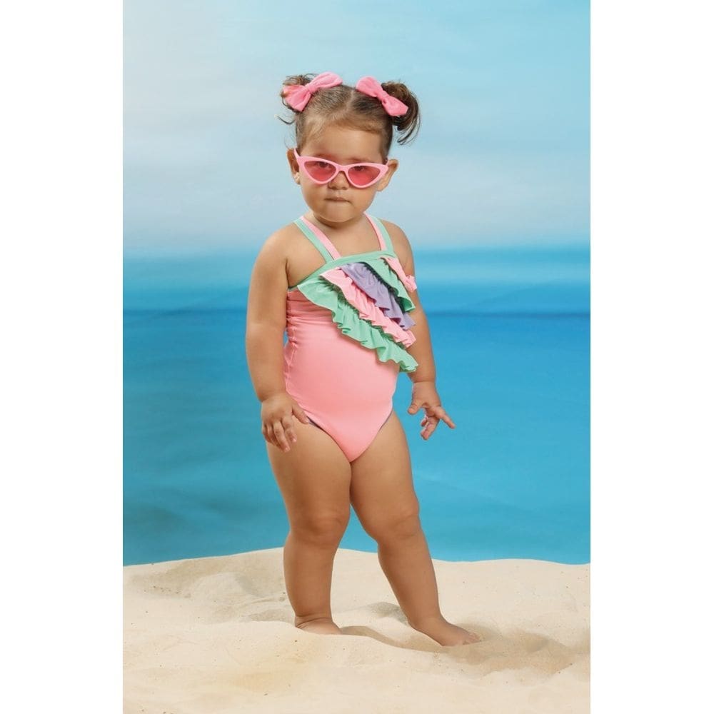 Maiô infantil luxo com proteção UV - moda praia e piscina