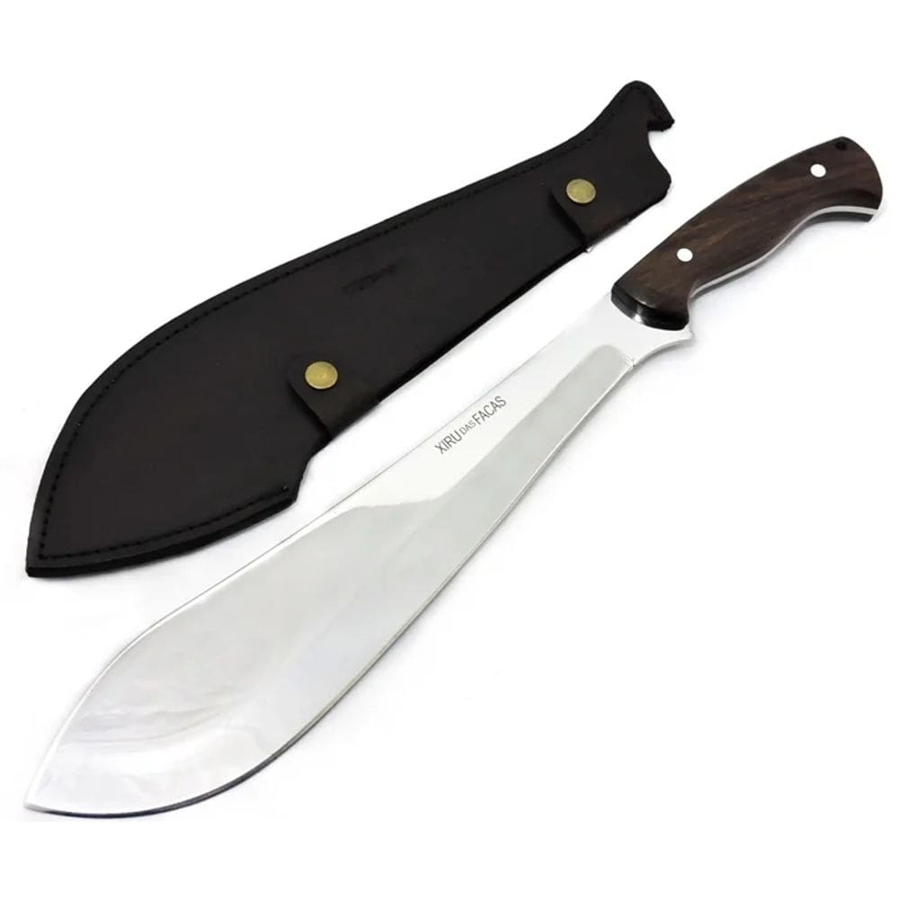 Facão Forjado Aço Alemão Kukri c/ Bainha - Lâm 31 cm.