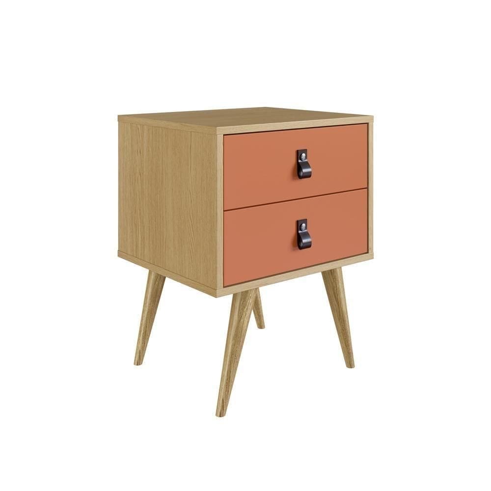 Mesa De Cabeceira Amber 2 Gavetas Savana - Argila