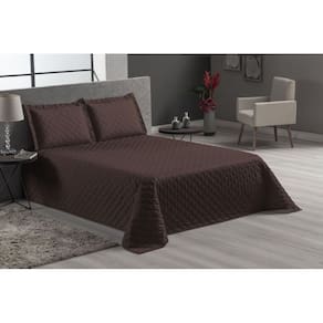 Cobre leito veneza tabaco casal queen 3 peças matelado