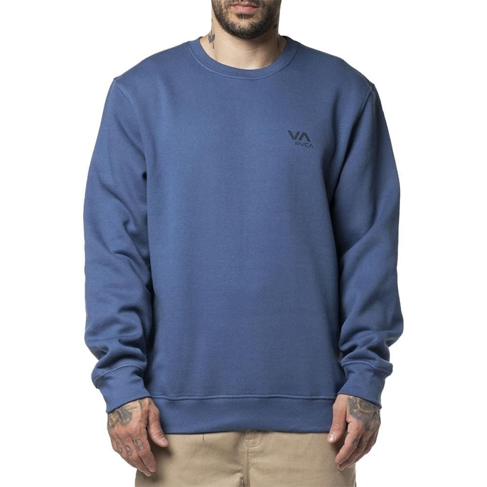 Moletom RVCA Careca VA Essential 280G Masculino Azul