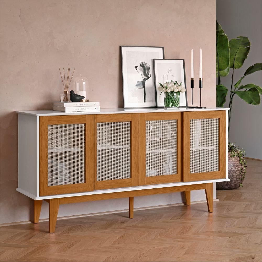 Buffet Eibar Com 4 Portas Branco Nature