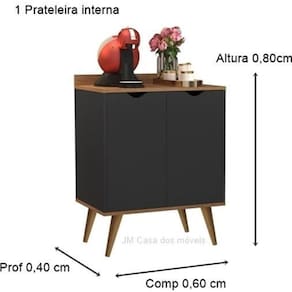 Aparador 2 portas buffet acalanto cantinho cafe pés palito