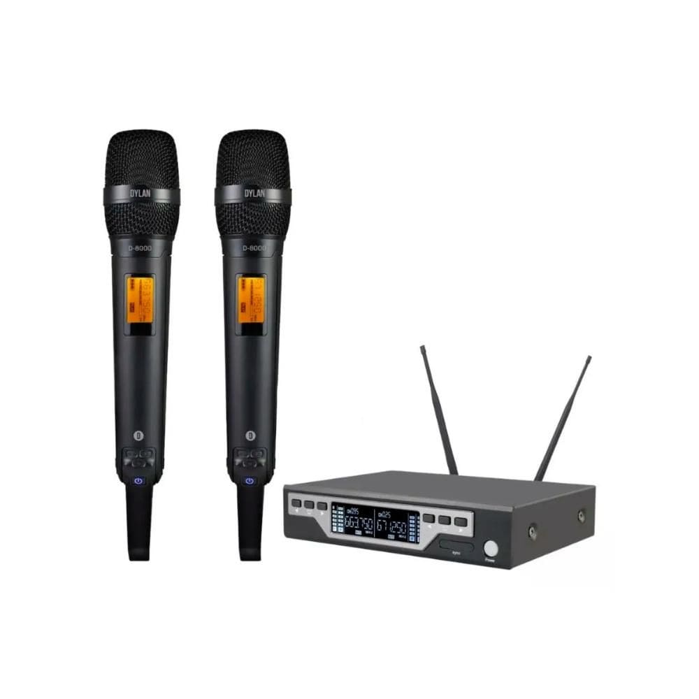Microfone sem Fio Duplo Dylan D-8000S