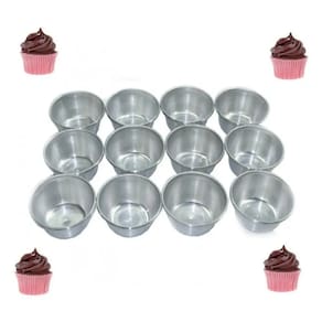 Forminha Para Cupcake Padrão Com 06 Peças Em Alumínio