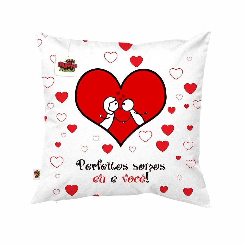 Almofada 40x40 Perfeitos Somos Eu e Você Presente Dia dos Namorados