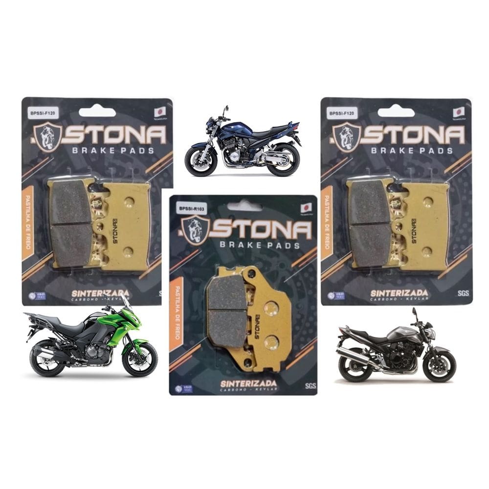 Kit Pastilha Freio Stona D/T GSF 1250 F Bandit 2012 á 2018