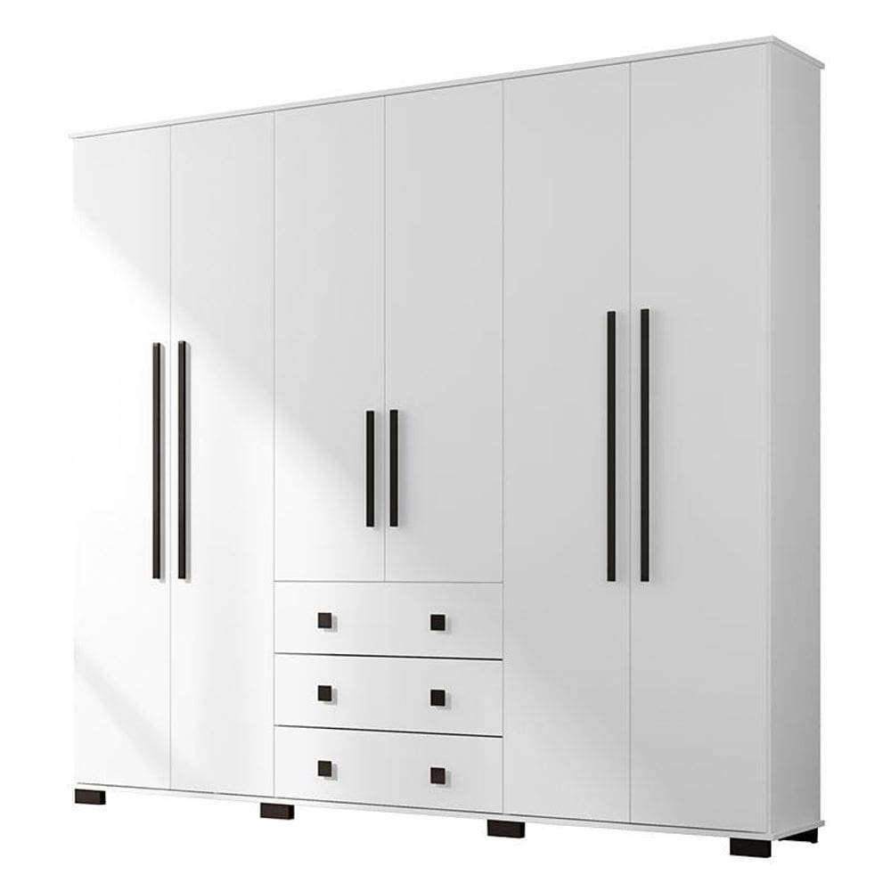 Guarda Roupa Casal B23063 Branco - Araplac