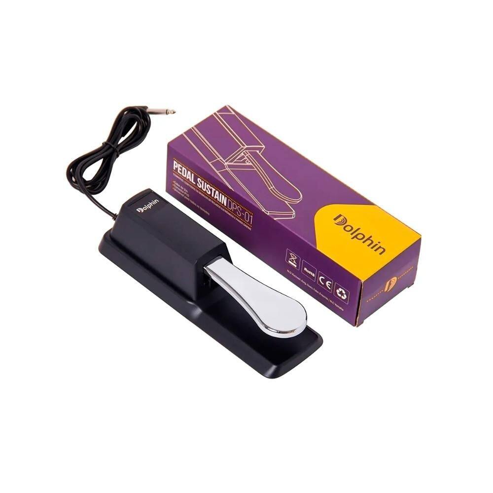Pedal Sustain Grande com Chave de Polaridade Dolphin DPS-01