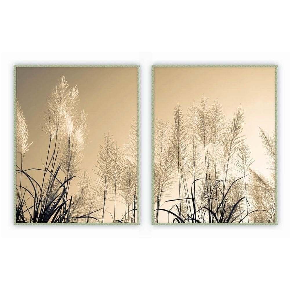 Kit Com 2 Quadros Decorativos Florais Com Moldura Para Sala Quarto Escritório 52x67 Floral 013