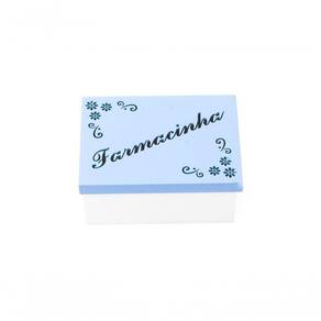 Caixa Personalizada Farmacinha 100% Mdf (17x12x08) Azul Claro