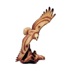 Decoração Escultura águia Americana Estátua Em Resina 19cm