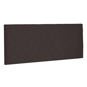 Cabeceira Estofada Box Casal King Esmeralda 195cm Café