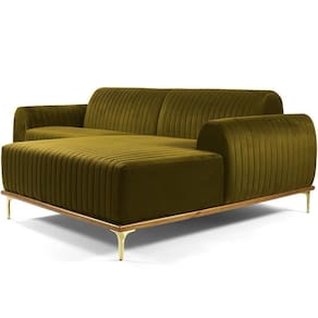 Sofá 5 Lugares Com Chaise Molino 300 Cm Mostarda C-260