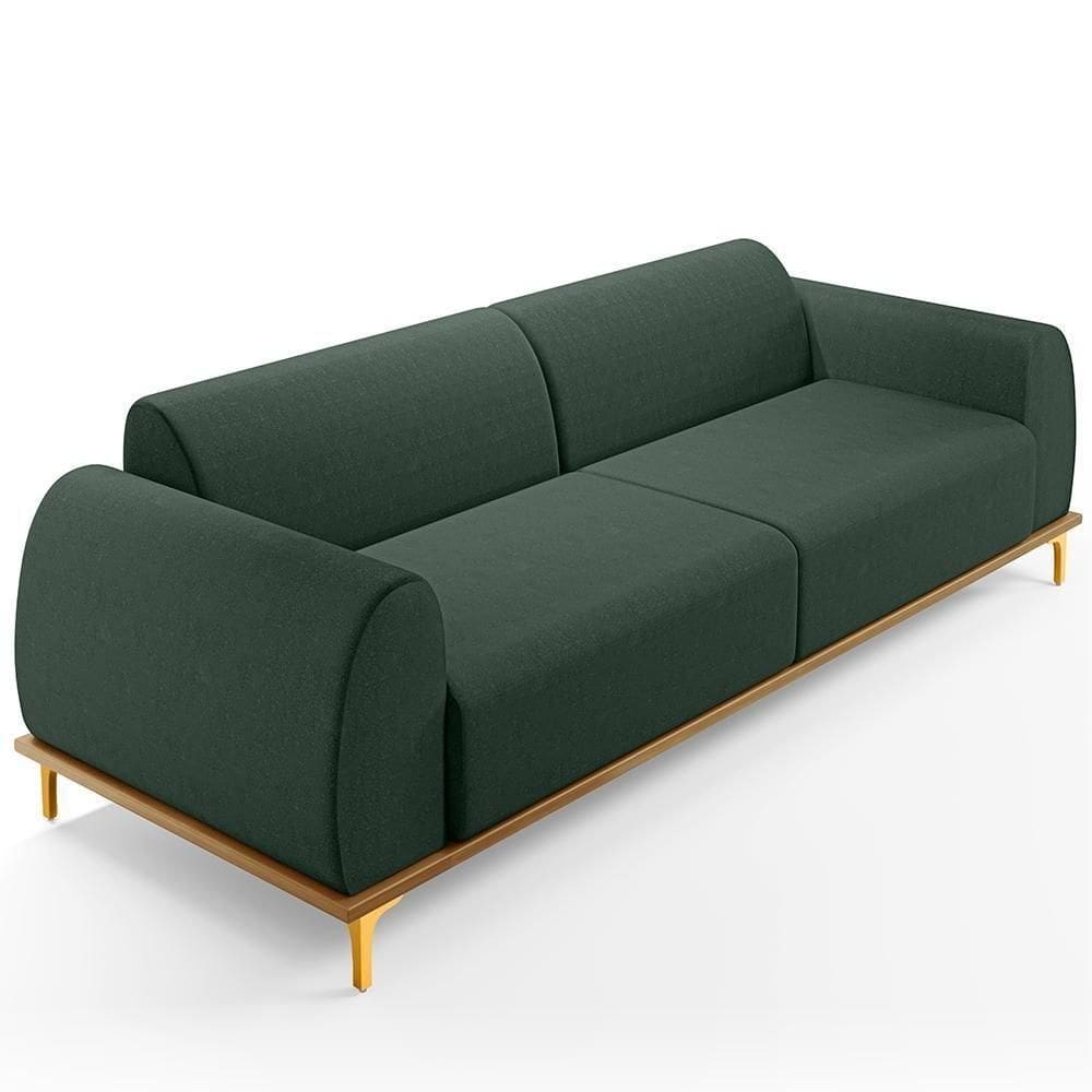Sofá 03 Lugares Kiev 230 Cm Verde Musgo C-117