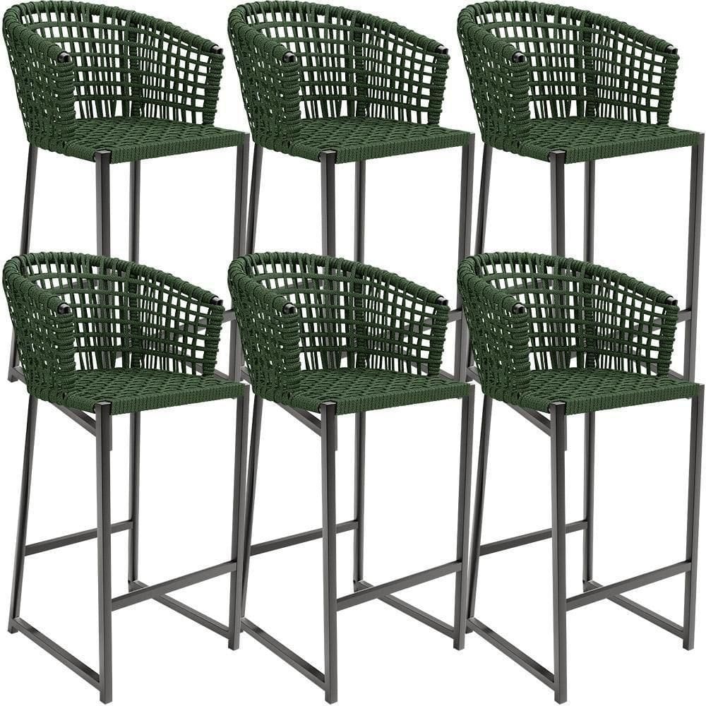 Kit 06 Banqueta Área Gourmet Cozinha Varanda D04 Verde