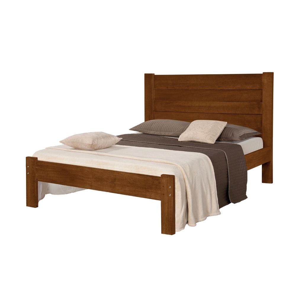Cama de Casal Box Castanho Lara