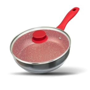 Panela Antiaderente Redstone 2,7 LItros Philco com Tampa de Vidro PPH240APR