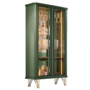 Cristaleira para Sala de Jantar Lotus H01 Verde Pistache Clique Chique