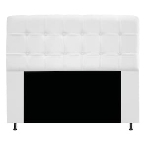 Cabeceira Mel 160 Cm Queen Size Com Botonê Suede Branco