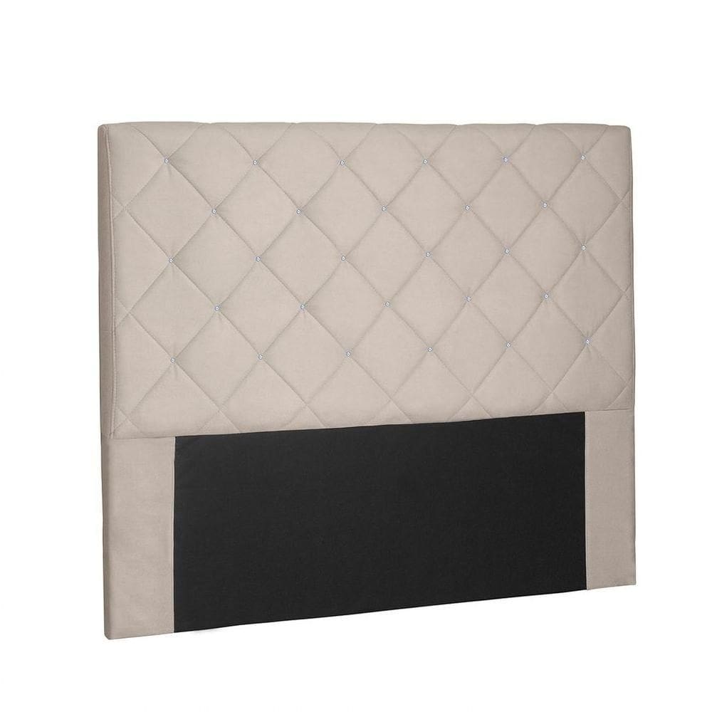 Cabeceira Tania Cama Box Casal 140 Cm Suede Bege