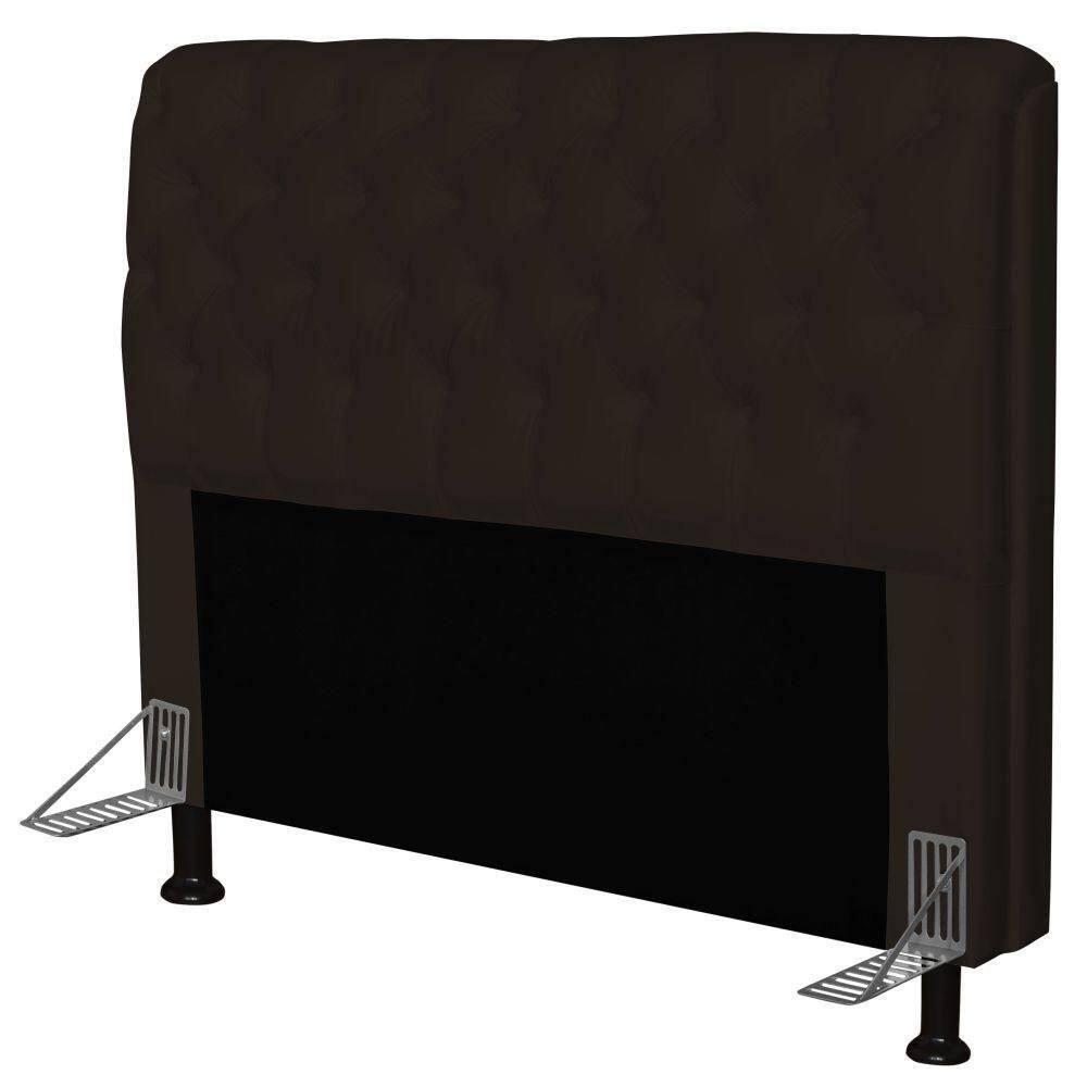 Cabeceira Paris Box Casal 140Cm Paris Corino Marrom