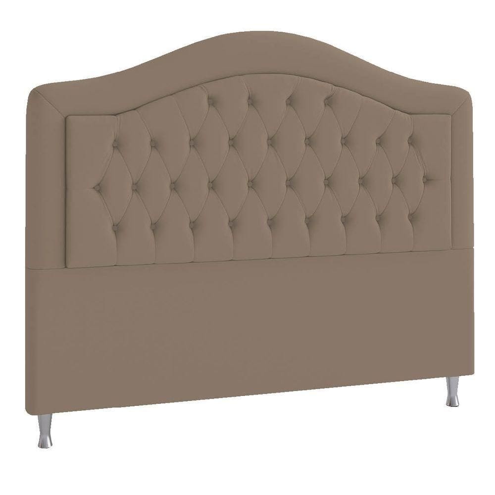 Cabeceira Queen ághata P04 160 Cm Suede Marrom Claro