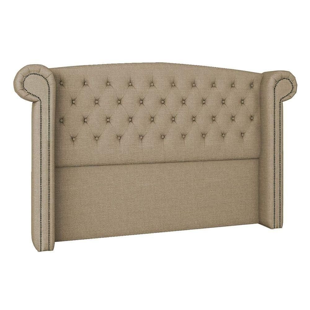 Cabeceira Queen Lyon P04 160 Cm Suede Bege
