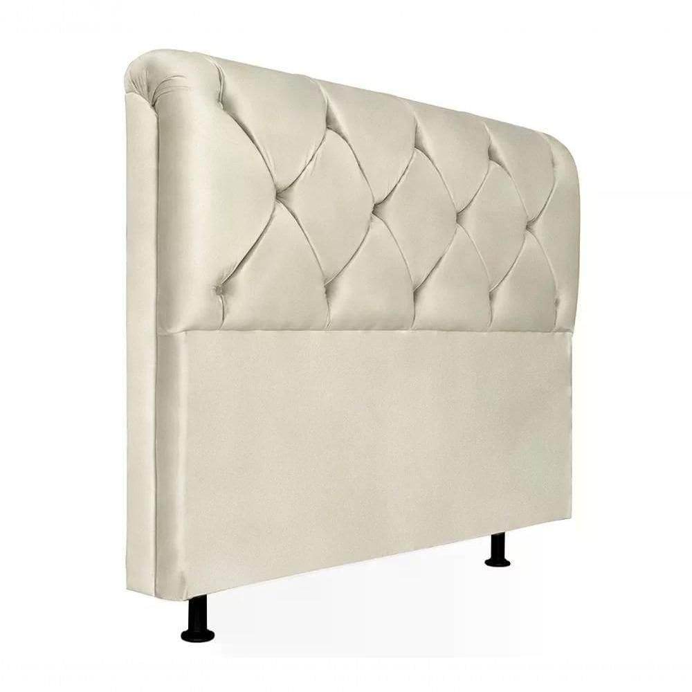 Cabeceira Solteiro 90cm Suede Marfim Id Suede Marfim