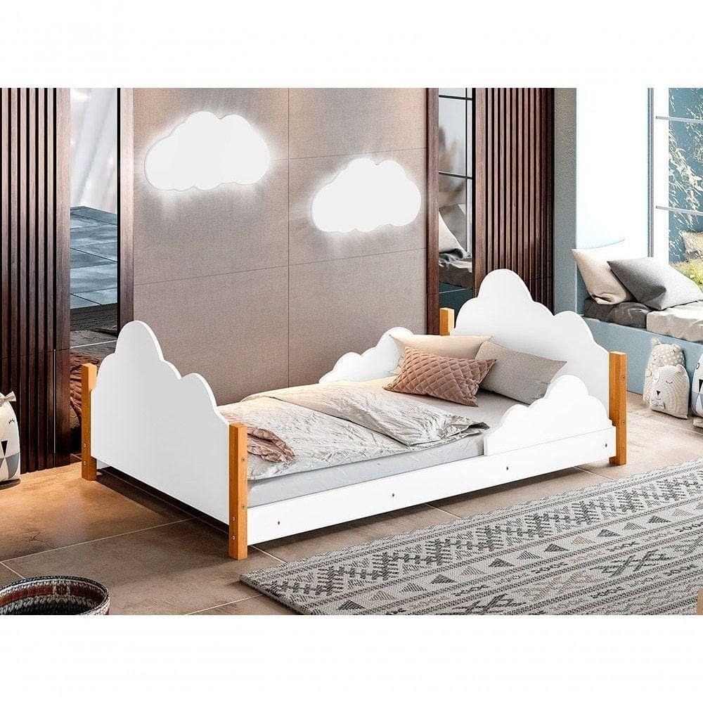 Cama Infantil Com Grade Cristal Branco