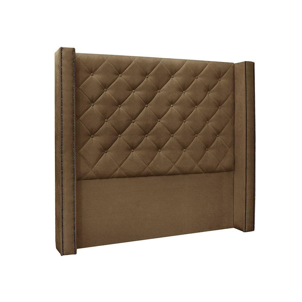 Cabeceira King 195 Cm Vicenza Suede Caramelo