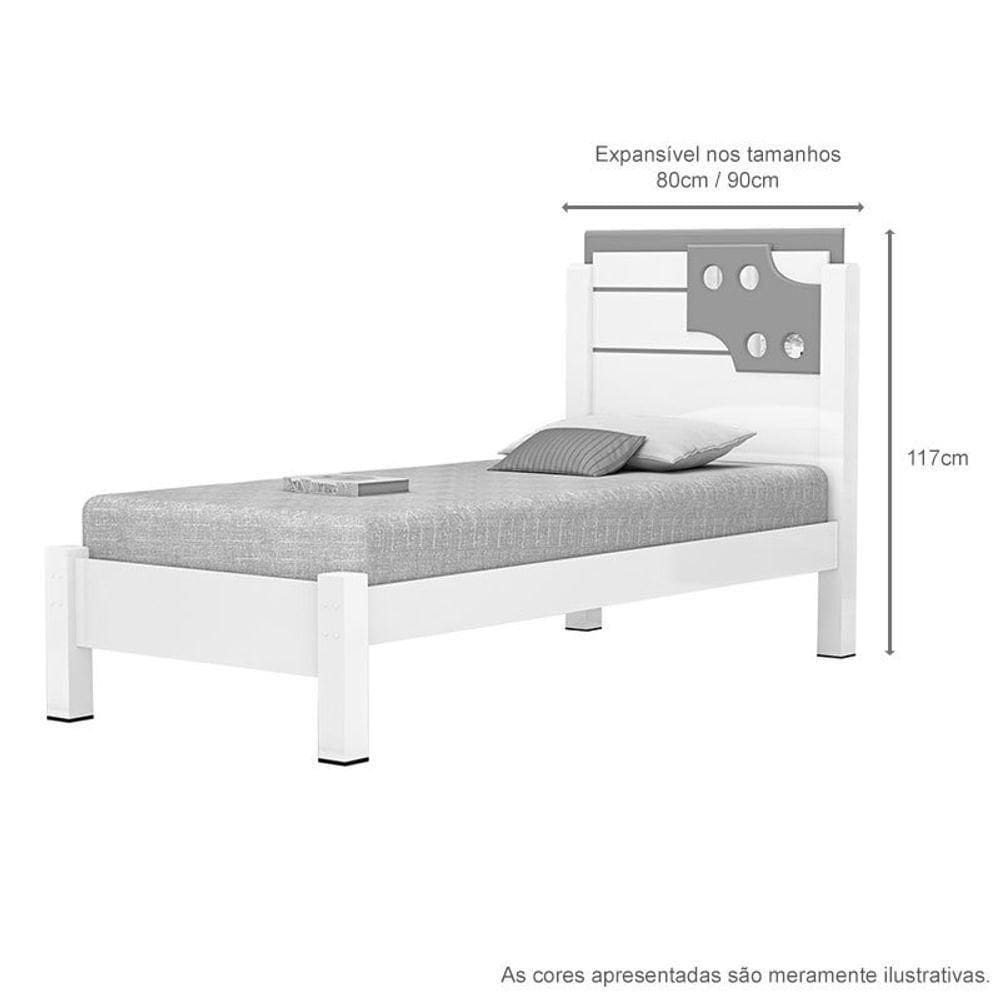 Cama De Solteiro Bibox Luiza Malbec Com Auxiliar