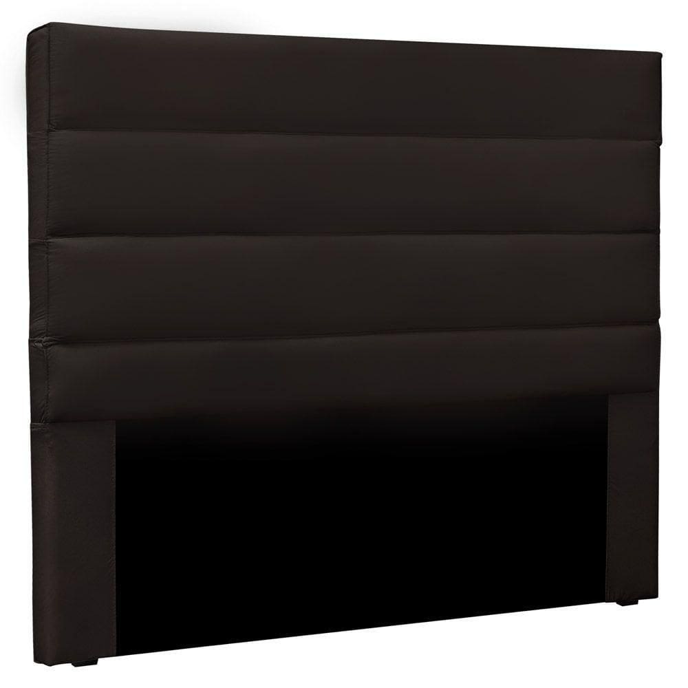 Cabeceira Estofada Cama Box Casal Queen Size 160cm Marrom