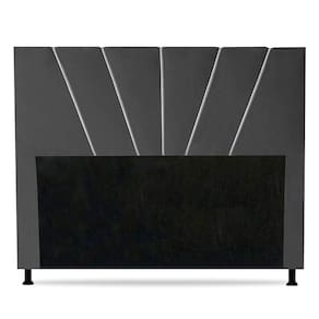 Cabeceira Cama Box Casal Dallas 140cm Veludo Cinza